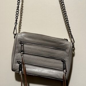 Rebecca Minkoff 5 zip crossbody bag (Ash color)